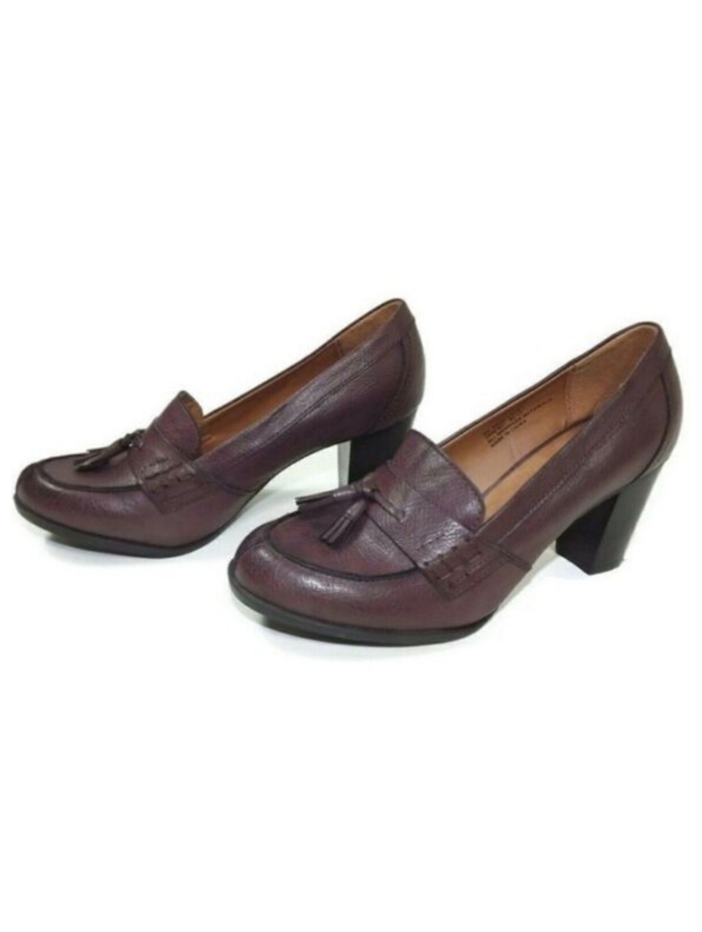 G. H.‎ Bass Lacey Burgundy Penny Loafer Heels 8.5 M